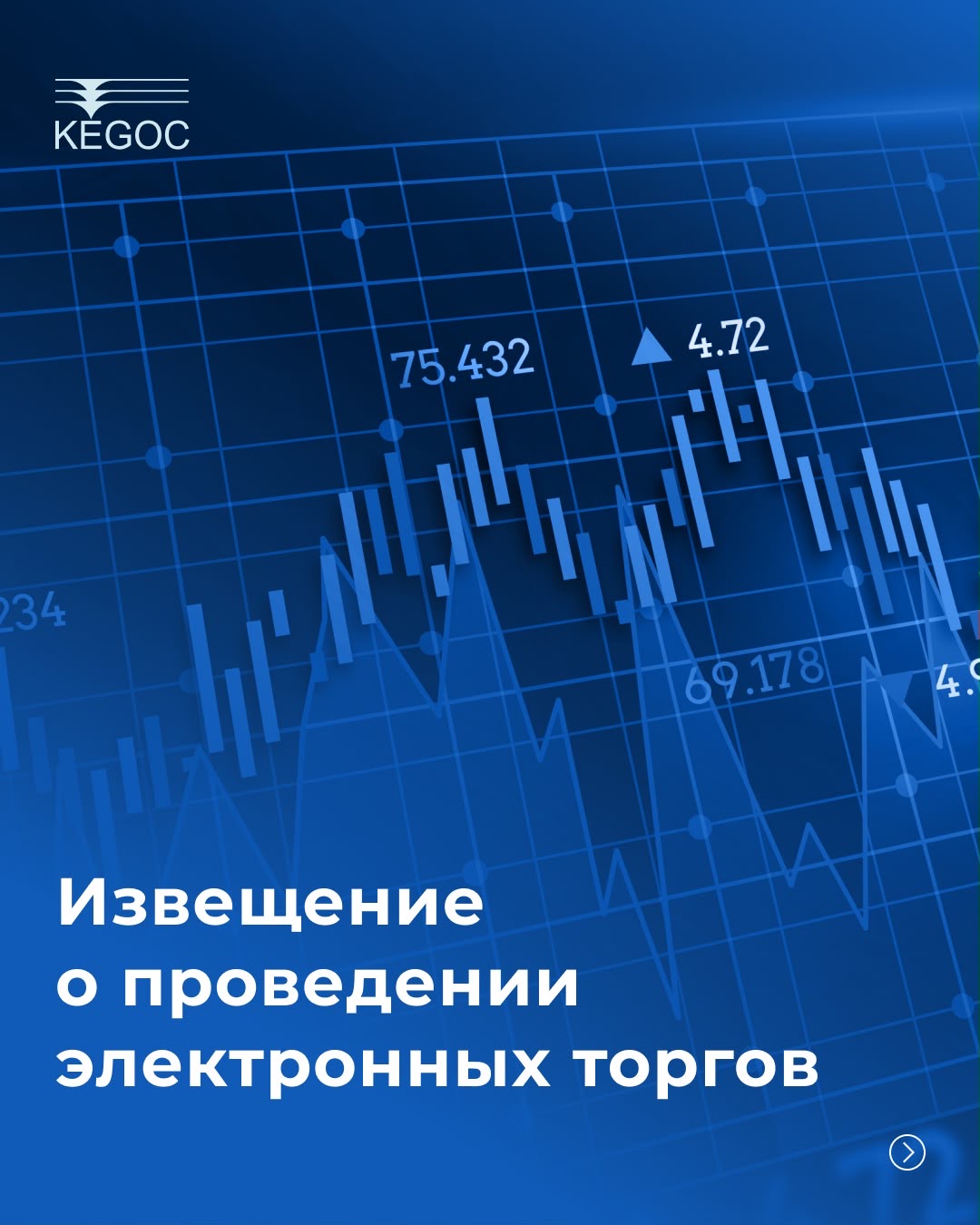 Извещение о проведении электронных торгов